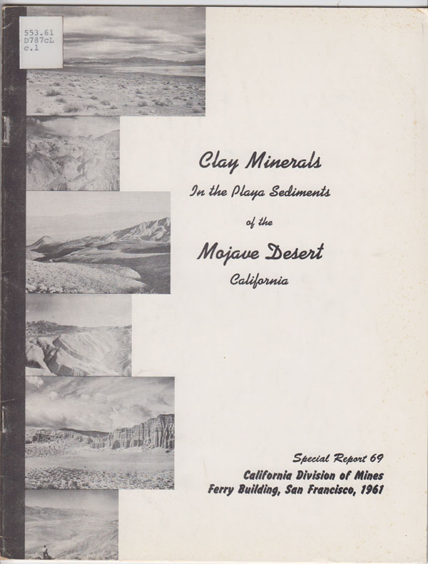 Image for Clay Minerals in the Playa Sediments of the Mojave Desert, California