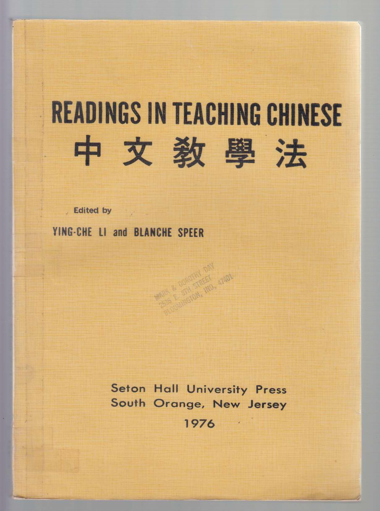 Image for Readings in Teaching Chinese
