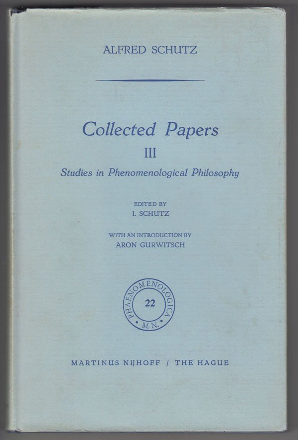 Image for Collected Papers III  Studies in Phenomenological Philosophy