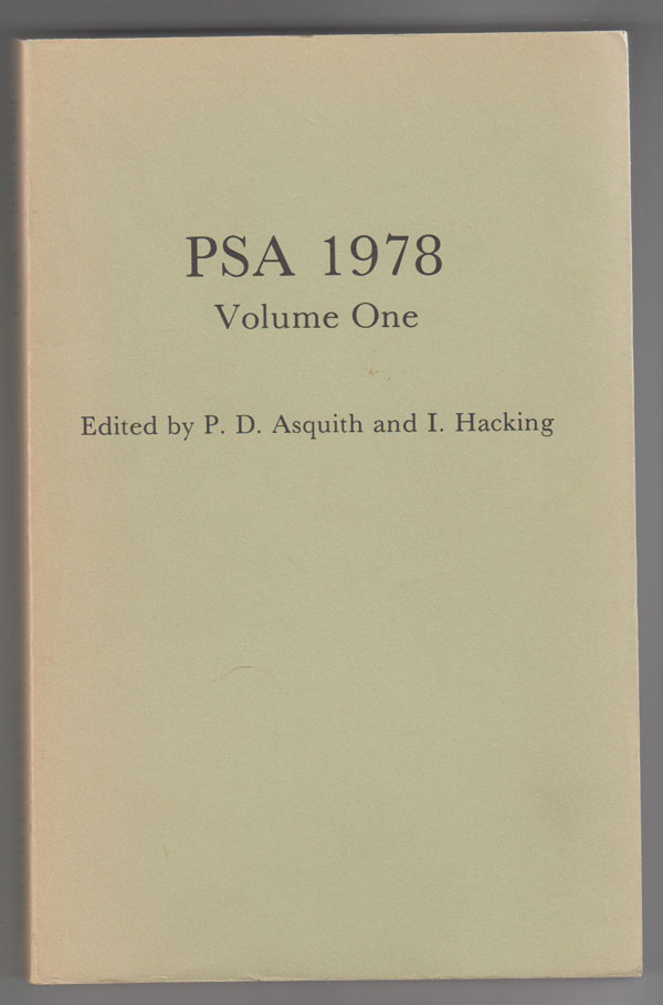 Image for PSA 1978: Proceedings of the 1978 Biennial Meeting of the Philosophy of Science Association:  Volume One: Contributed Papers