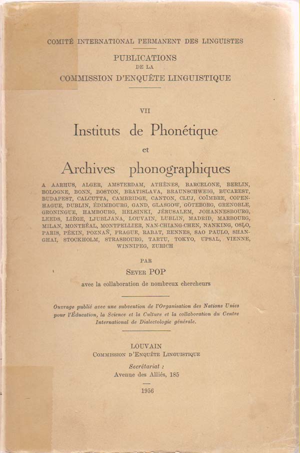 Image for Instituts de Phontique et Archives Phonographiques