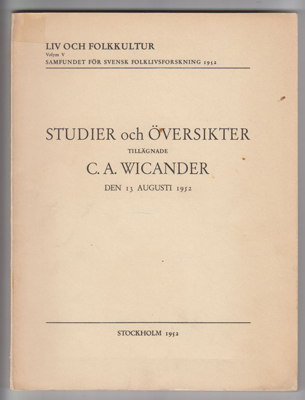 Image for Studier Och versikter Den 13 Augusti 1952