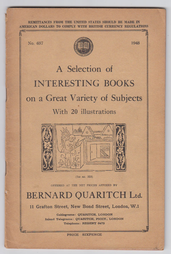 Image for A Selection of Interesting Books on a Great Variety of Subjects  (1948, No. 657)