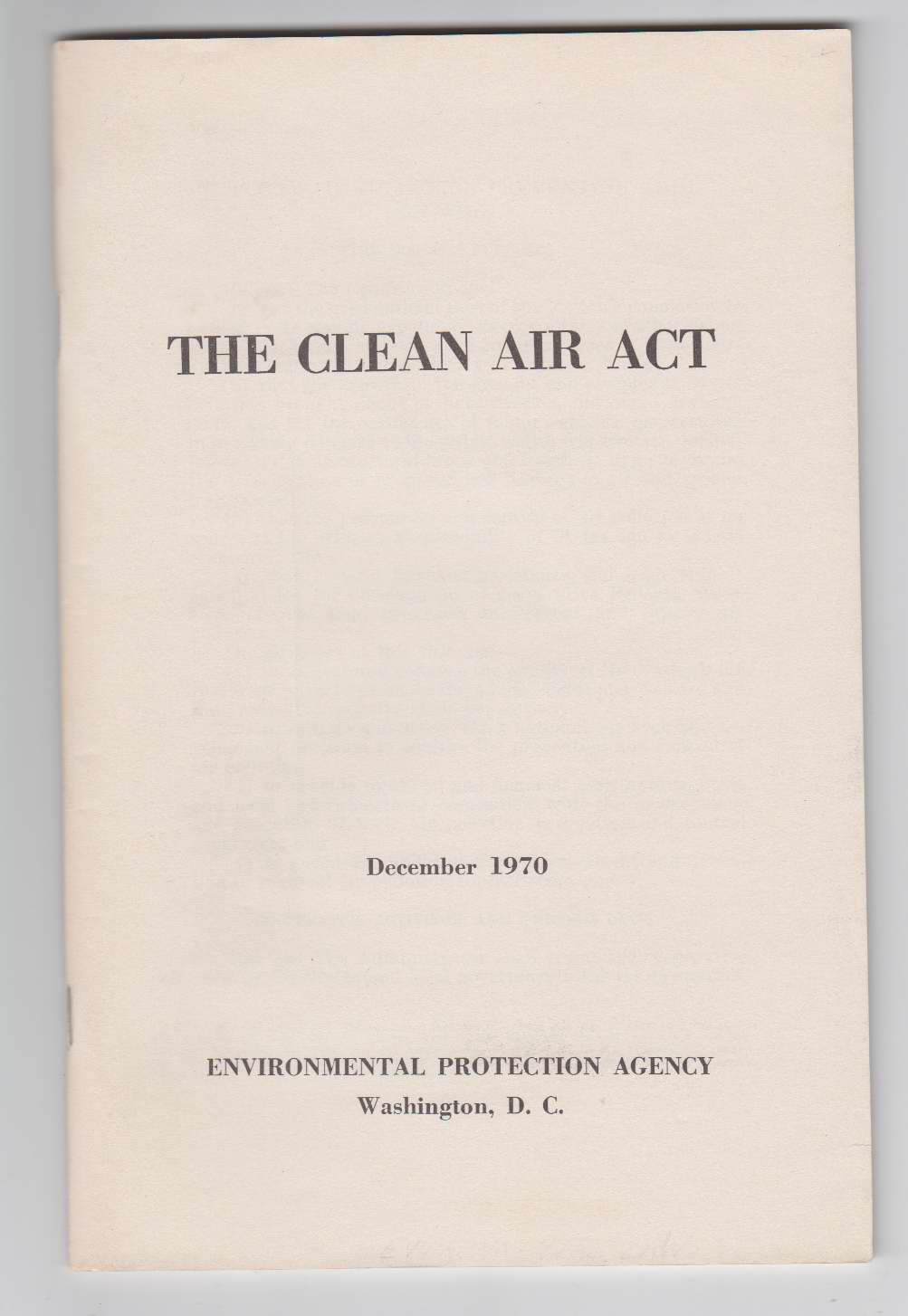 Image for The Clean Air Act