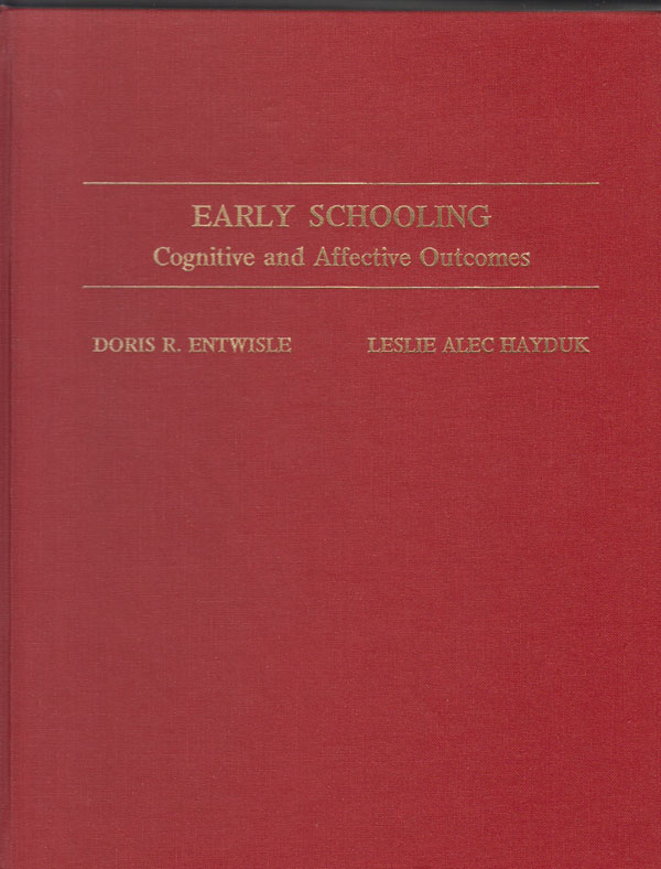 Image for Early Schooling: Cognitive and Affective Outcomes