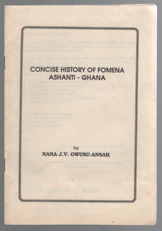Image for Concise history of Fomena  Ashanti-Ghana