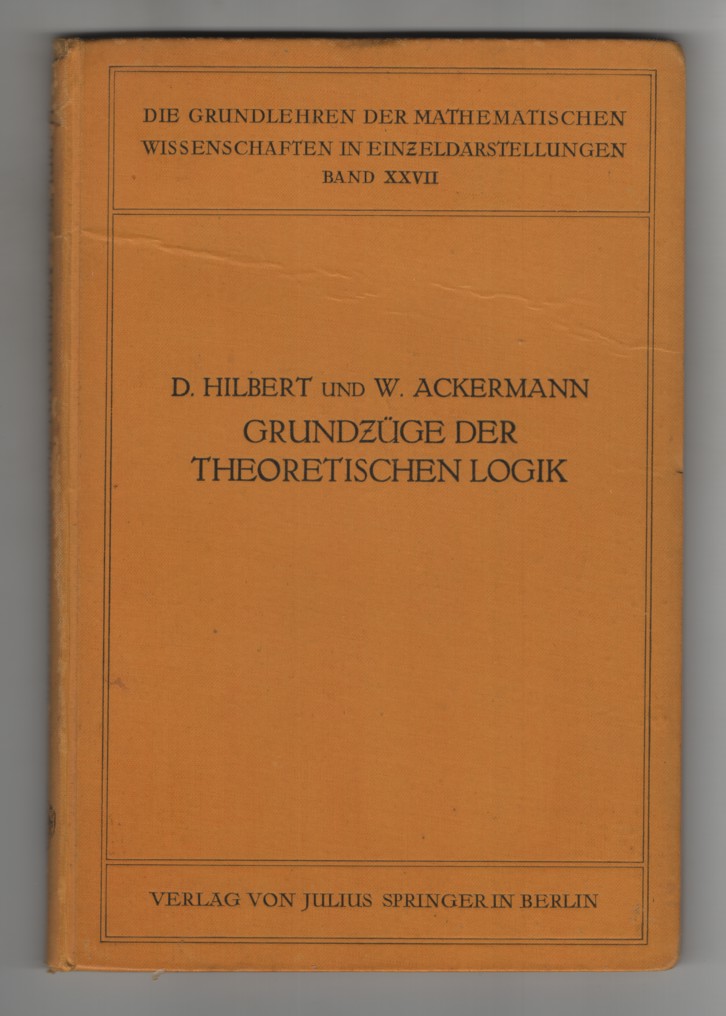 Hilbert, D. & Ackermann, W. - Grundzuge Der Theoretischen Logik.