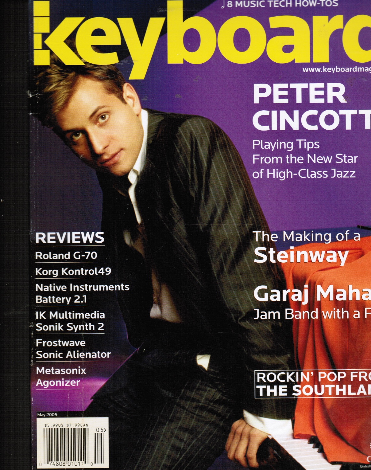 ERNIE RIDEOUT, EDITOR-IN-CHIEF - Keyboard Magazine: May 2005 Peter Cincotti, Cover