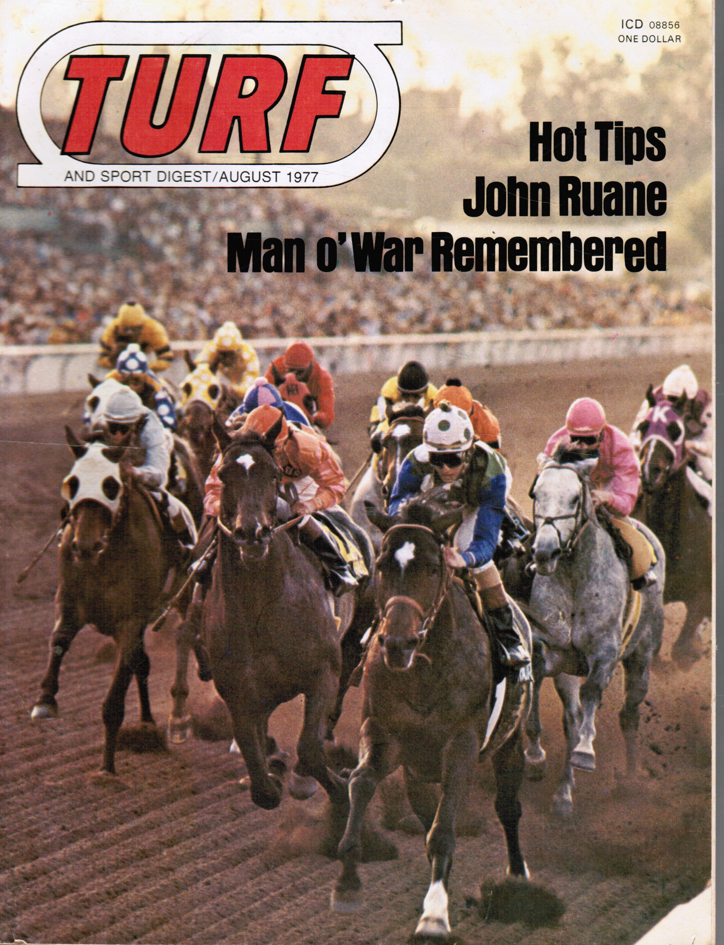 SEAN MCCORMICK, PUBLISHER/EDITOR - Turf and Sport Digest: August 1977 Santa Anita Handicap (Cover)