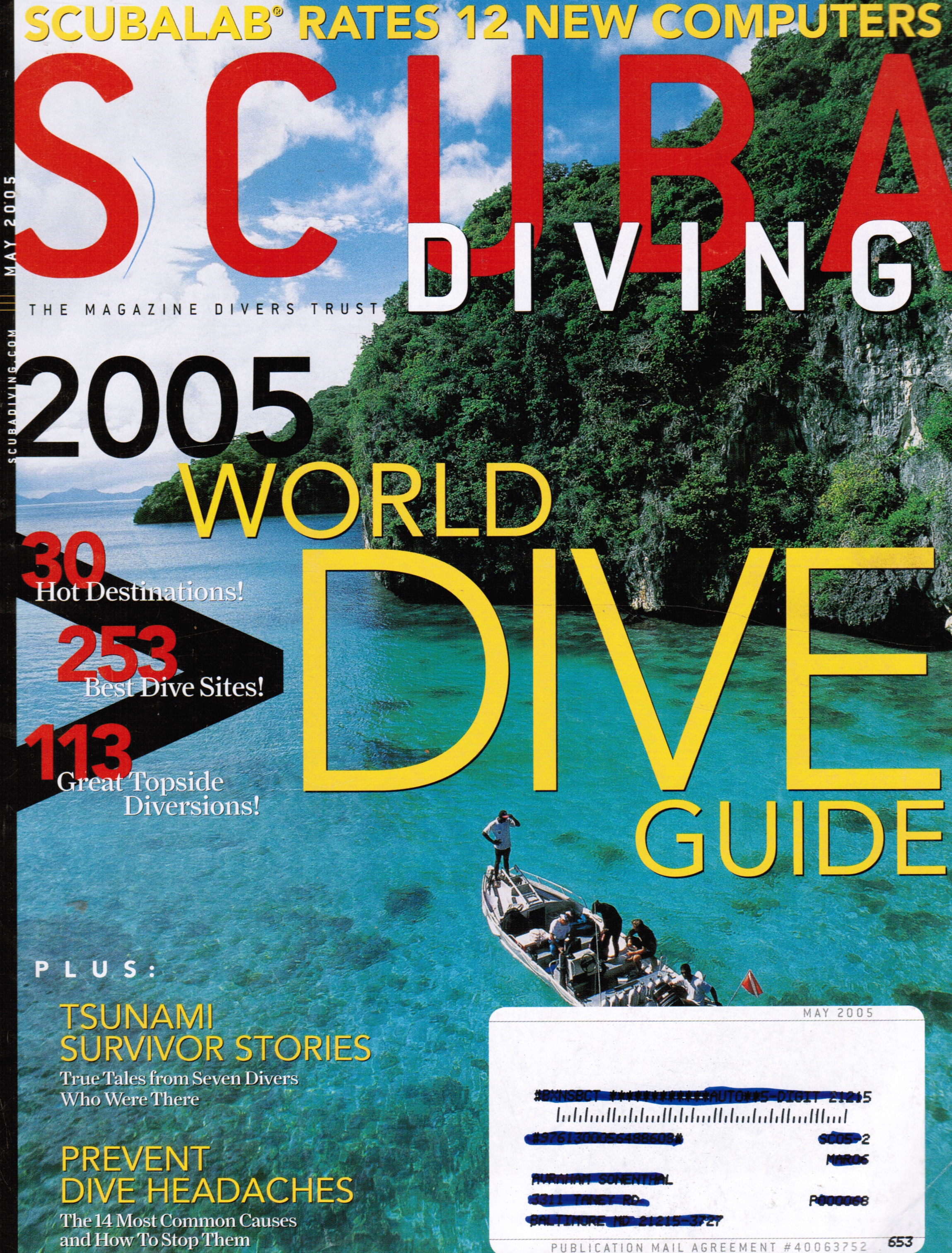 Image for Scuba Diving Magazine: May 2005 Feature: 2005 World Dive Guide