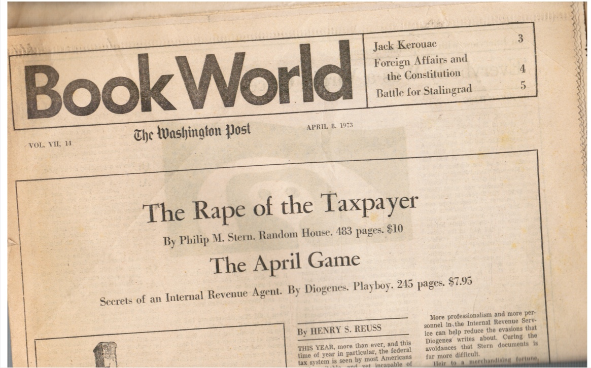 WASHINGTON POST - 1973 - Book World: The Washington Post - April 8, 1973