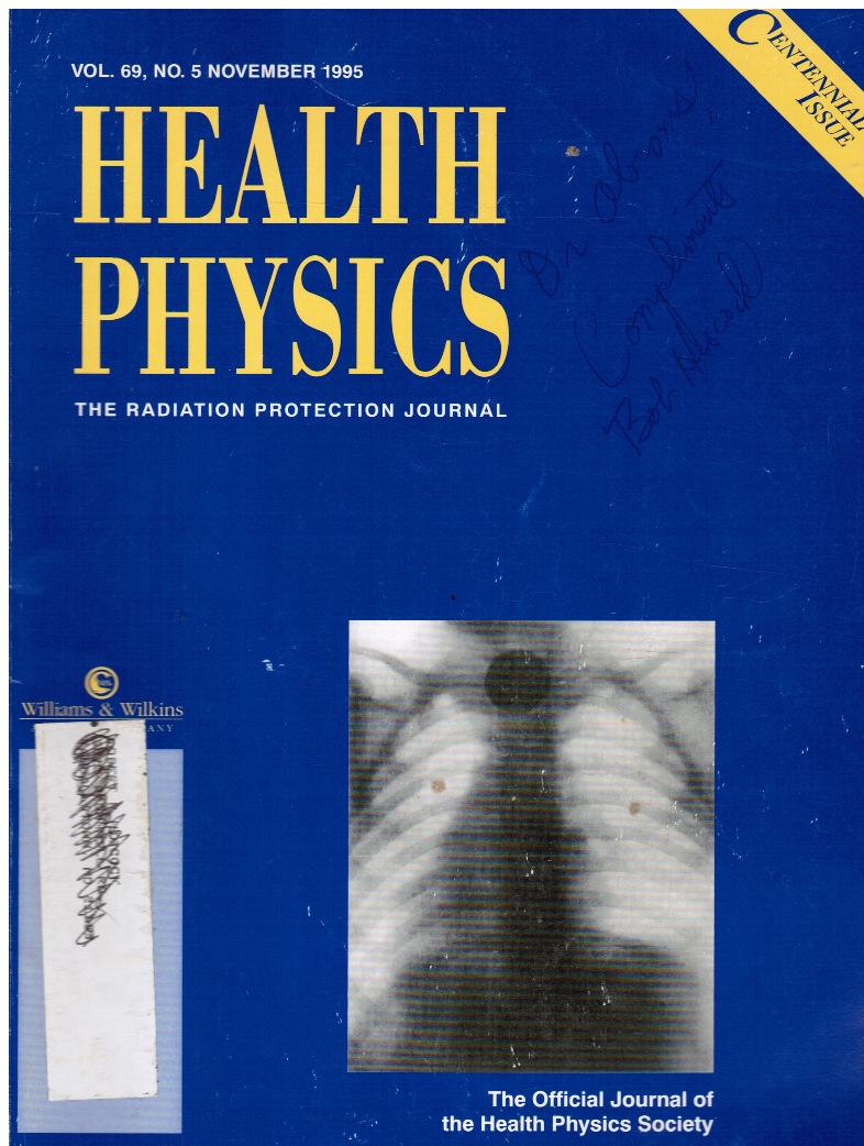 MILLER, KENNETH L. (EDITOR-IN-CHIEF) - Health Physics: The Radiation Protection Journal Vol 69, No 5, November 1995
