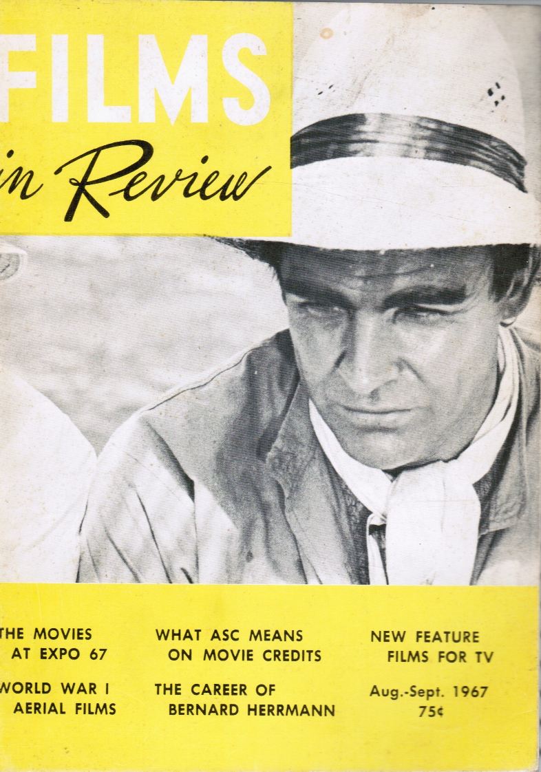 Image for Films in Review: Aug-Sept 1967 Sean Connery (Cover)