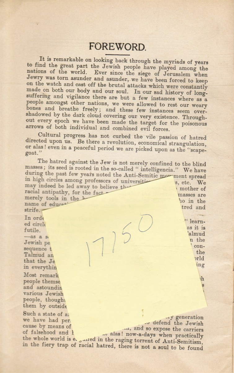 SHAPOTSHNICK, JOSEPH - The Jews Amongst the Nations: In Defence of the Talmud