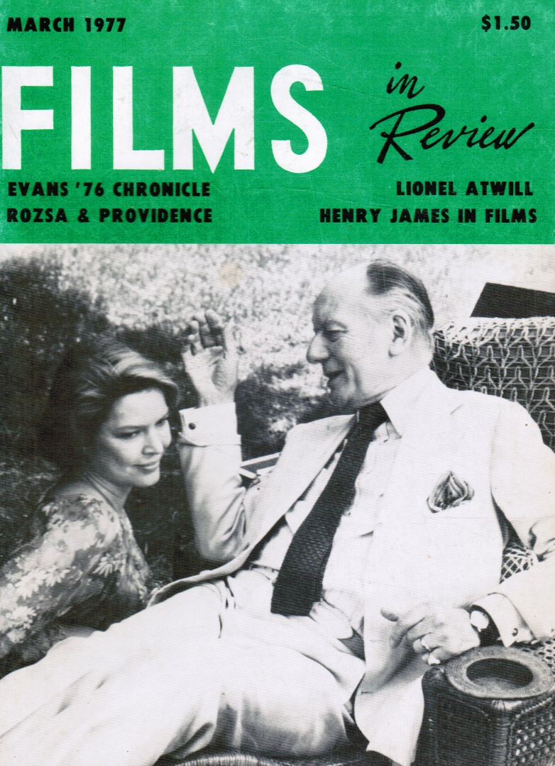 REILLY, CHARLES PHILLIPS (ED) - Films in Review: March 1977 (Entebbe Review0 Ellen Burstyn and John Gielgud (Cover)