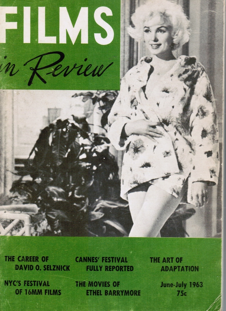 Image for Films in Review Vol XIV N0 6: June - July 1963 Marilyn Monroe, Cover