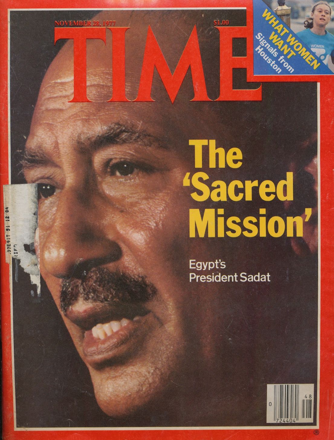 HADLEY DONOVAN, EDITOR-IN-CHIEF - Time Magazine November 28 1977 - Egypt's President Sadat