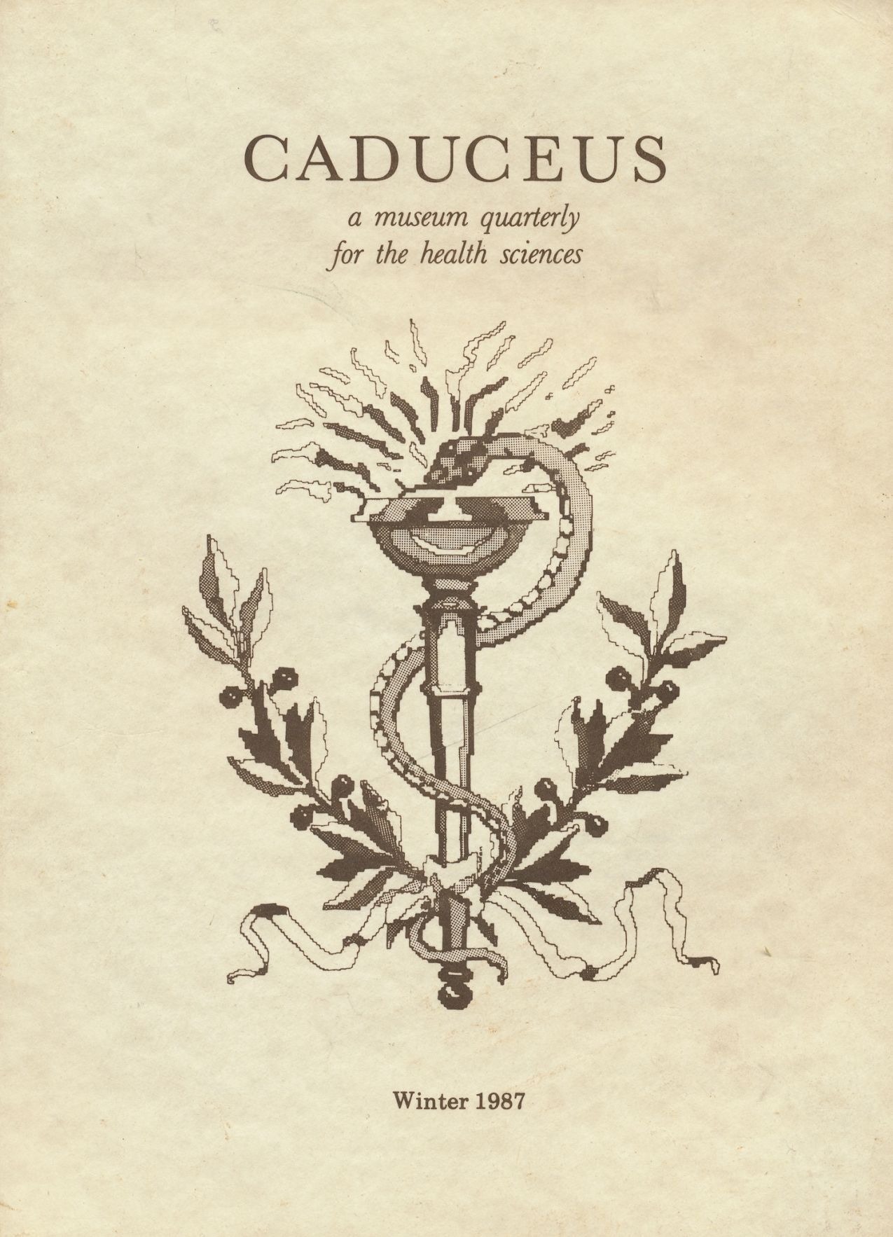 SOUTHER ILLINOIS UNIVERSITY - Caduceus: A Museum Quarterly for the Health Sciences: Winter 1987