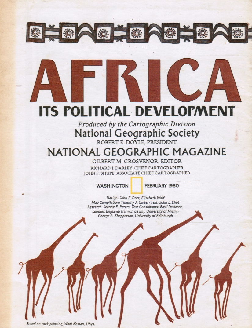 DARLEY, RICHARD (CHIEF CARTOGRAPHER) - National Geographic Map - Africa - Its Political Development / Africa - February 1980 - Map Only