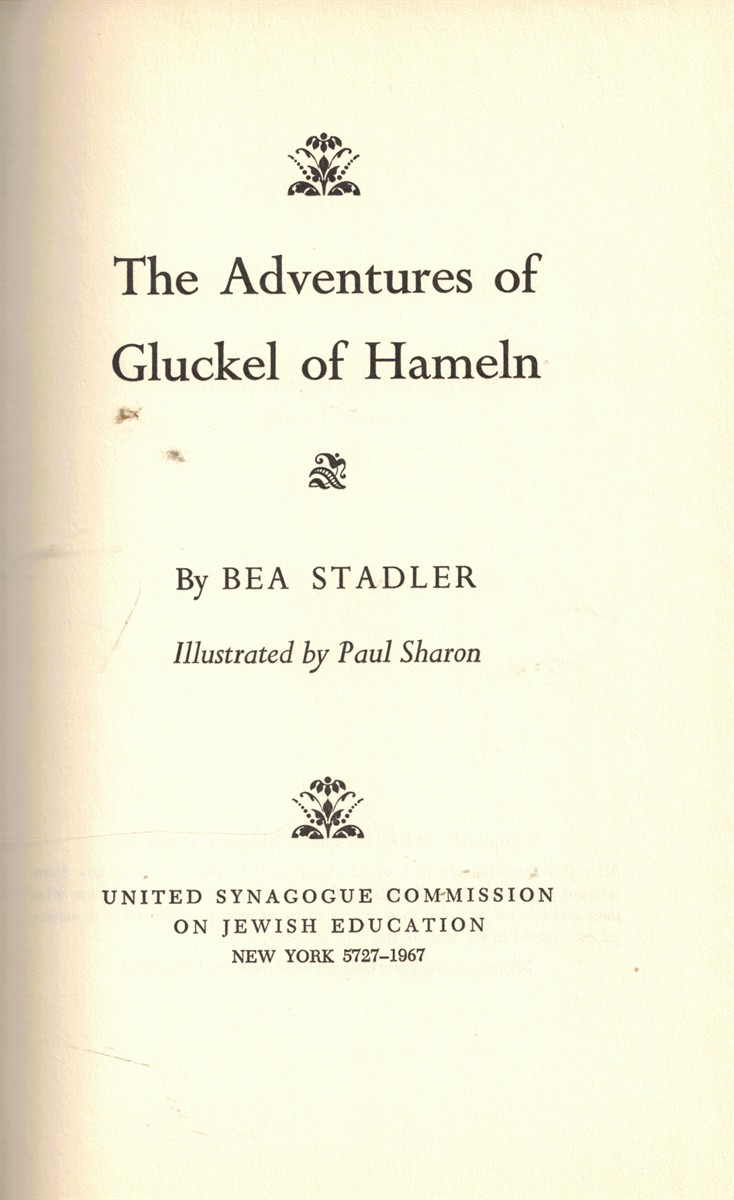 Image for The Adventures of Gluckel of Hameln The Adventures of Gluckel of Hameln