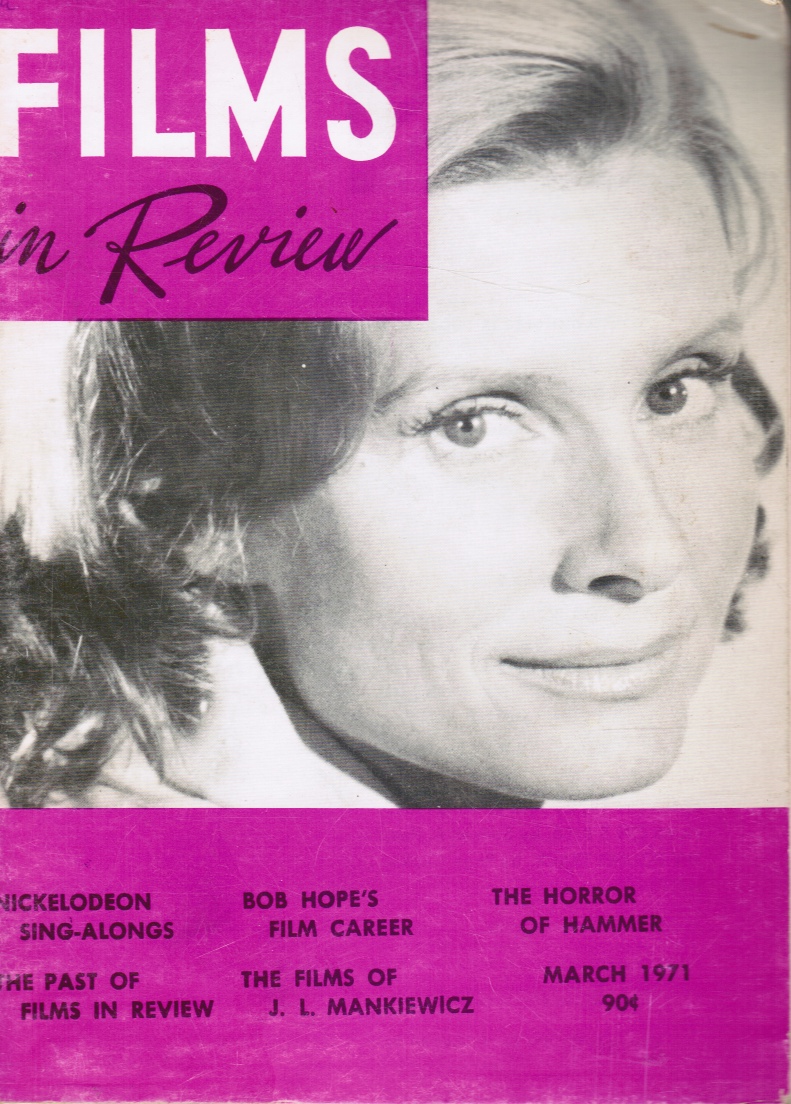 HART, HENRY (ED. ) - Films in Review / Vol. Xxii, No. 3 / March 1971 Mankiewicz Films