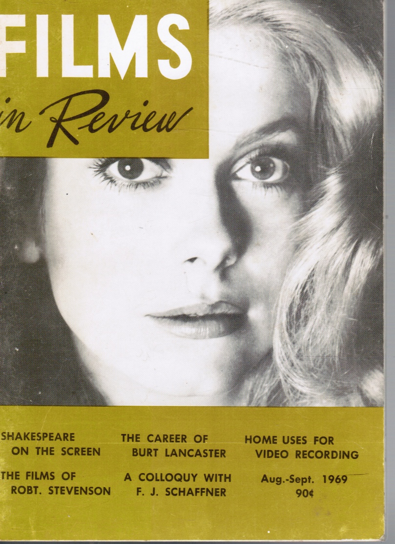 HART, HENRY (ED.) - Films in Review / Vol. Xx, No. 7 / Aug. -Sept. 1969 Catherine Deneuvre, Cover