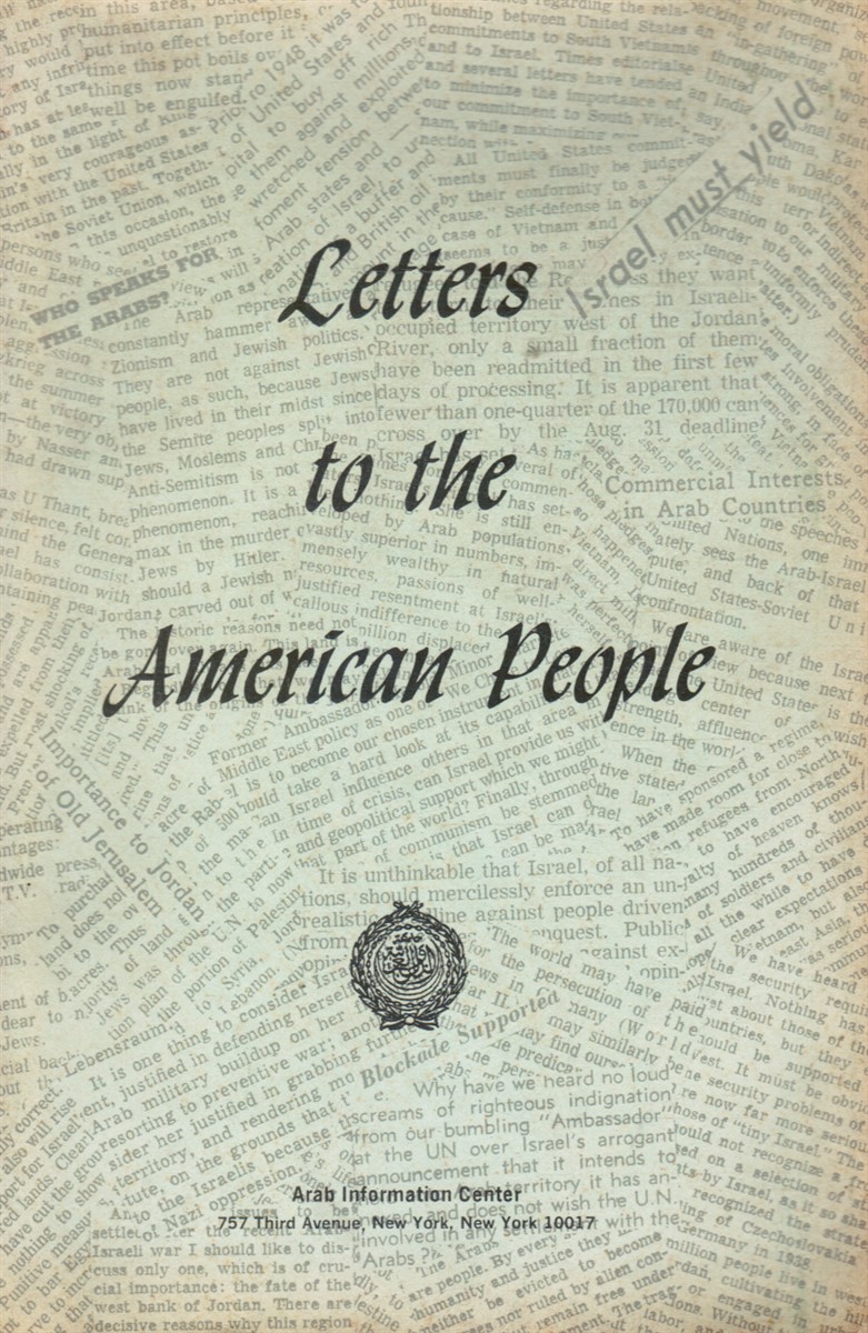 ARAB INFORMATION CENTER - Letters to the American People