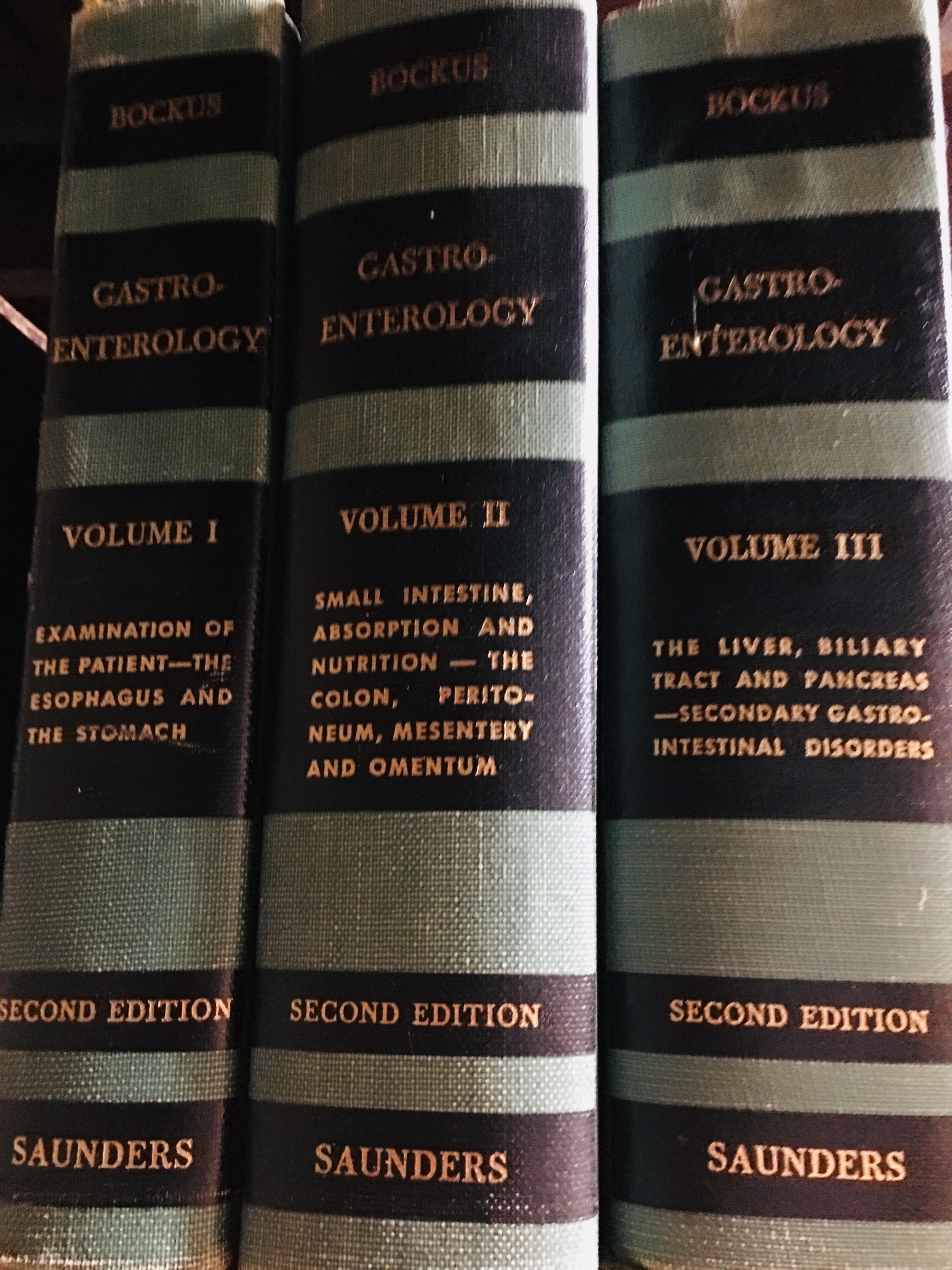 BOCKUS, HENRY - Gastroenterology: Volumes 1, 2, and 3 (3 Books)