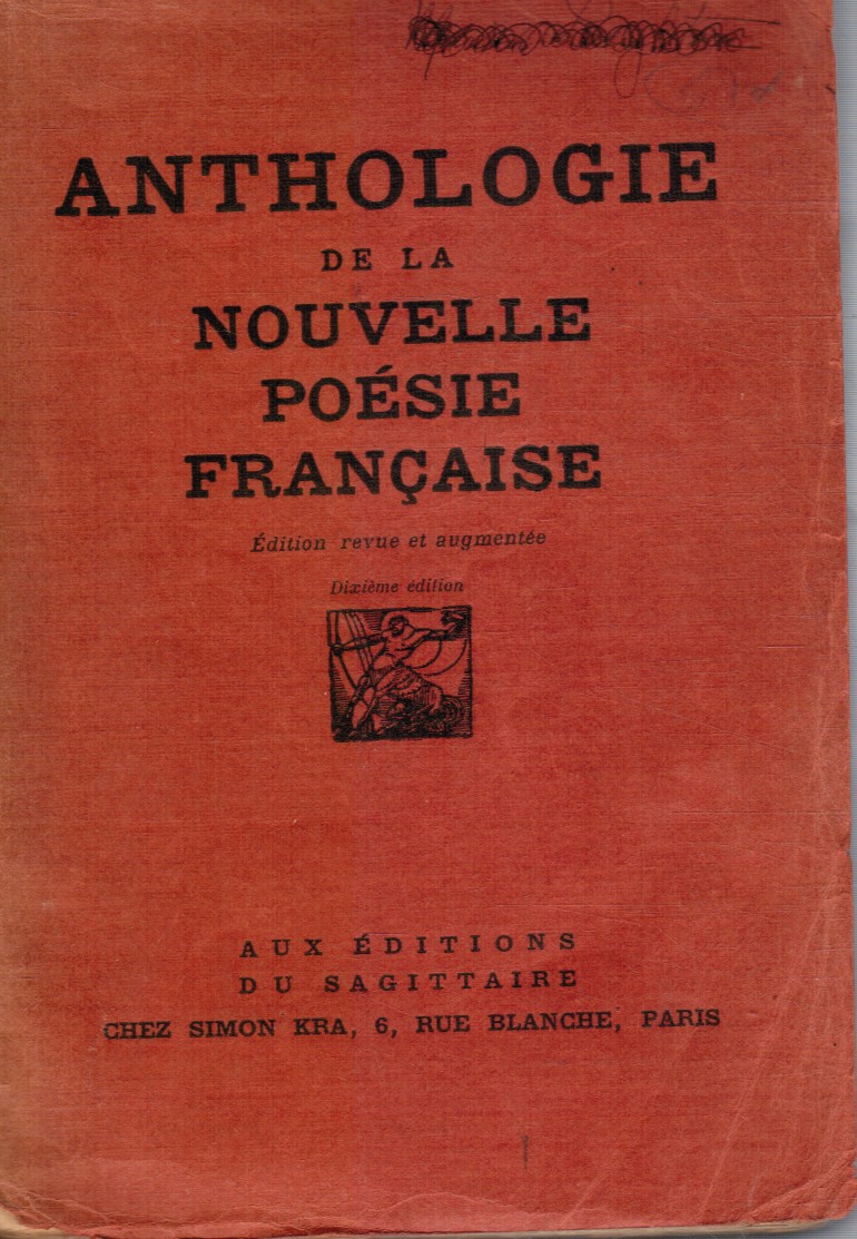 VARIOUS WRITERS - Anthologie de la Nouvelle Posie Franaise