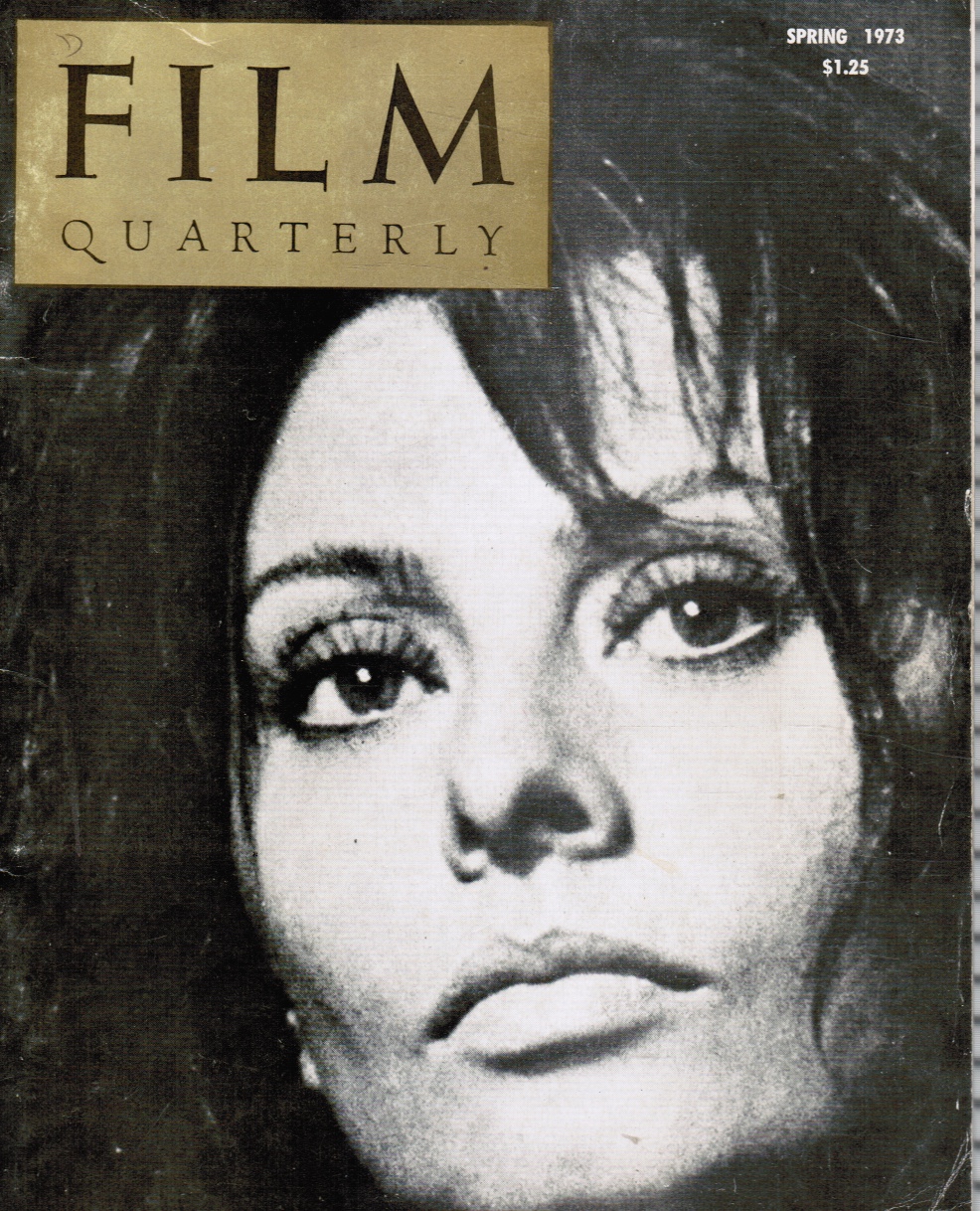 CALLENBACH, ERNEST (EDITOR) - Film Quarterly: Spring 1973 Sophia Loren, Cover