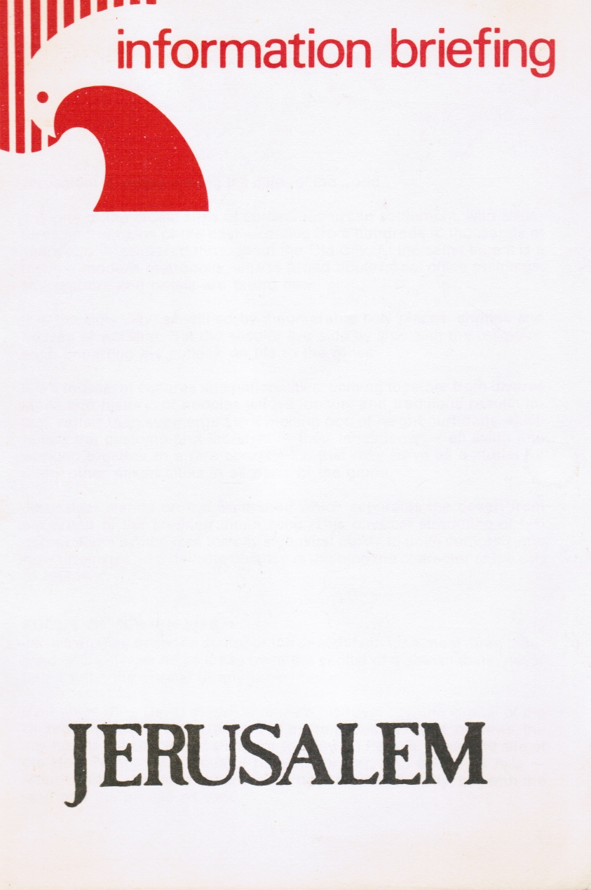 LANDAU, JULIAN J - Jerusalem: Information Briefing