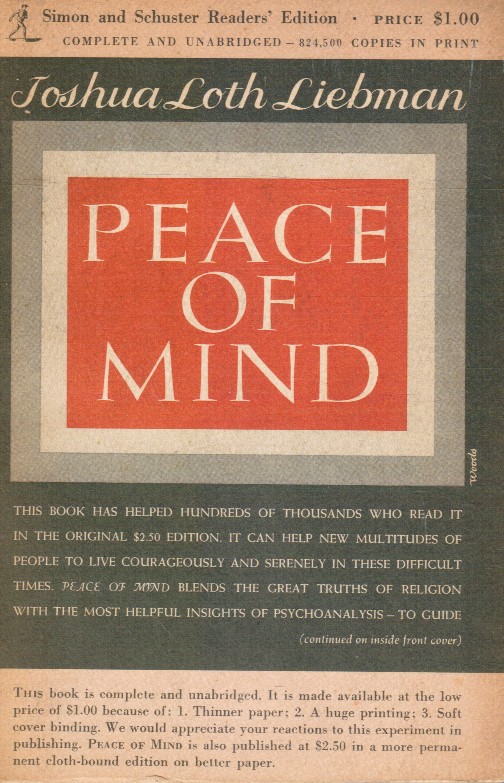 LIEBMAN, JOSHUA LOTH - Peace of Mind