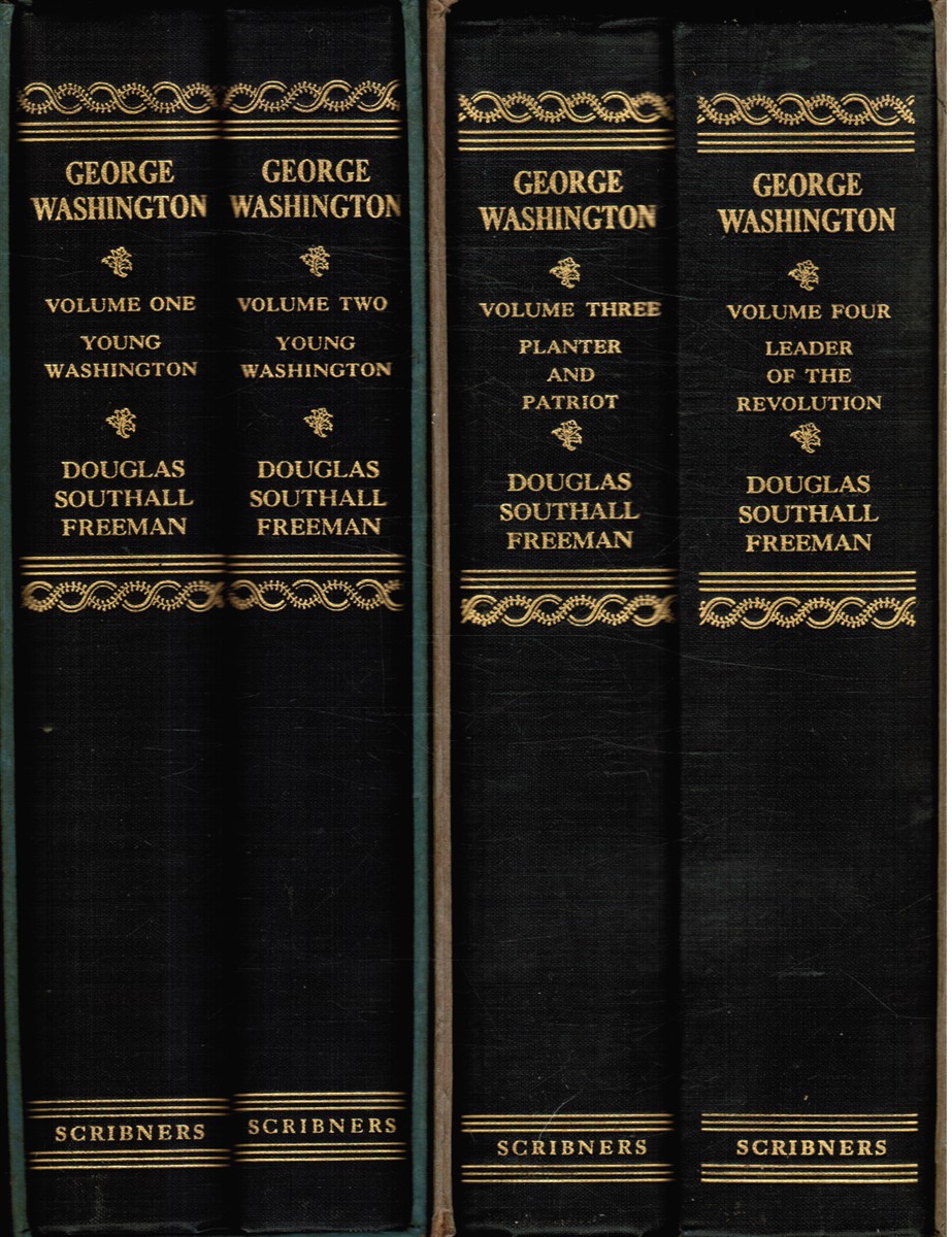 FREEMAN, DOUGLAS SOUTHALL - George Washington: Volumes One Through Four (Plus Ephermera)