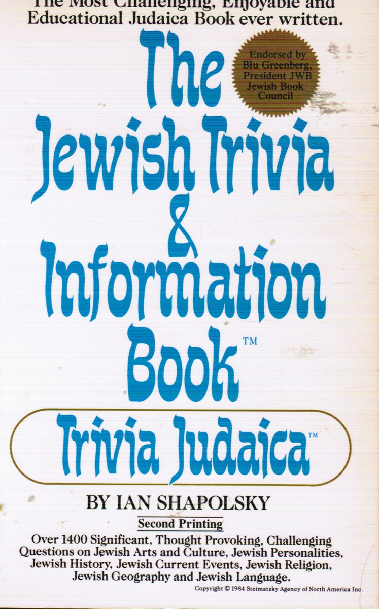 The Jewish Trivia and Information Book: Trivia Judaica