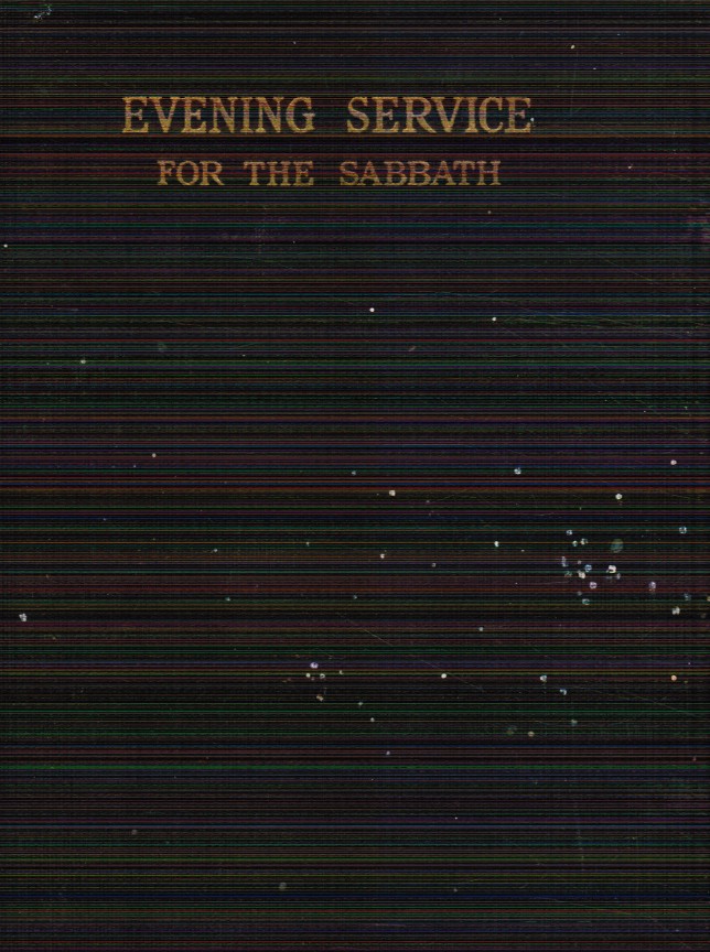 Evening Service For The Sabbath