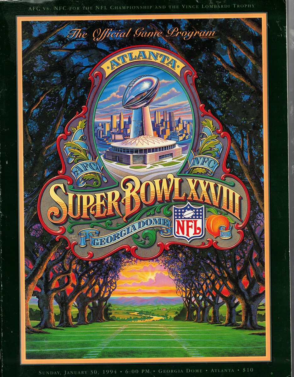 Super Bowl XXVIII - the Official Game Program Dallas Cowboys Vs the Buffalo Bills