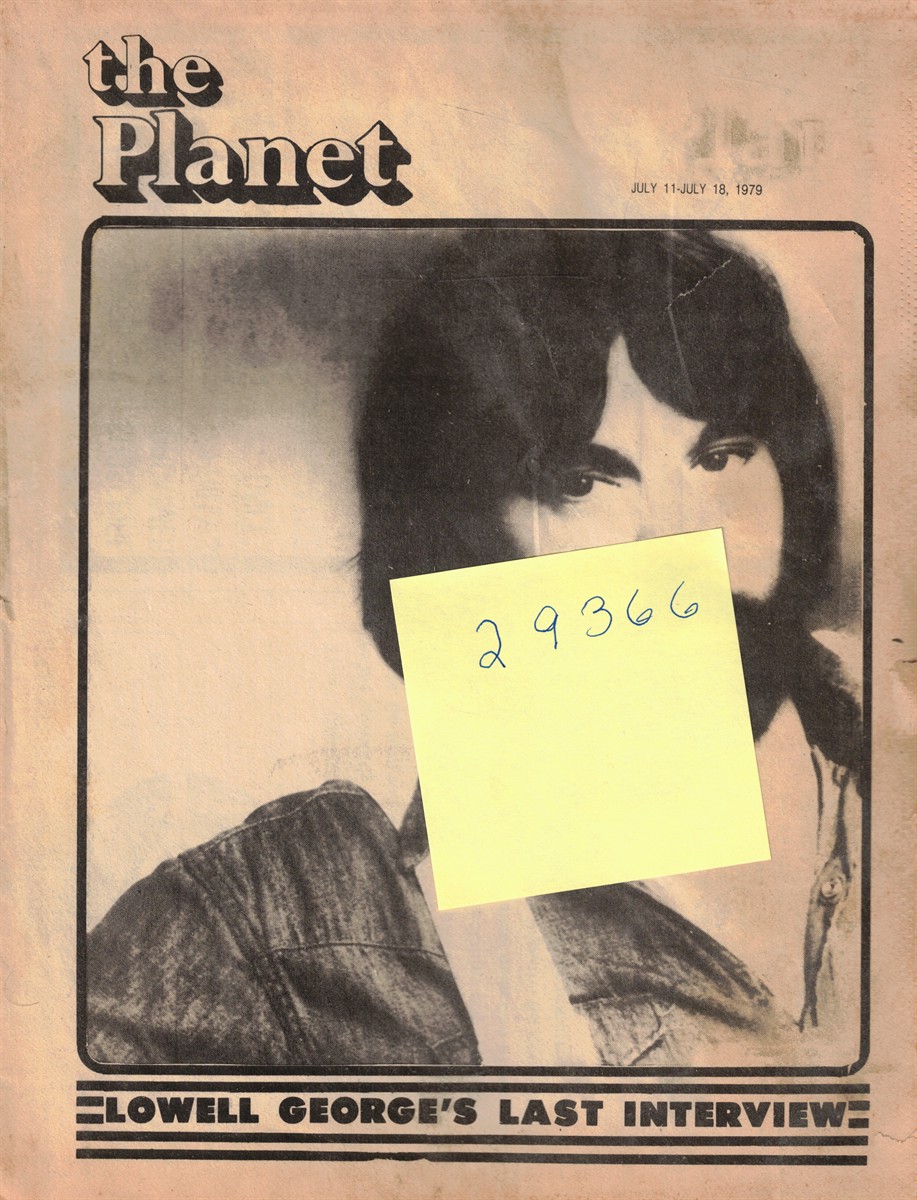 The Planet Newspaper July 11 - July 18, 1979 Lowell George