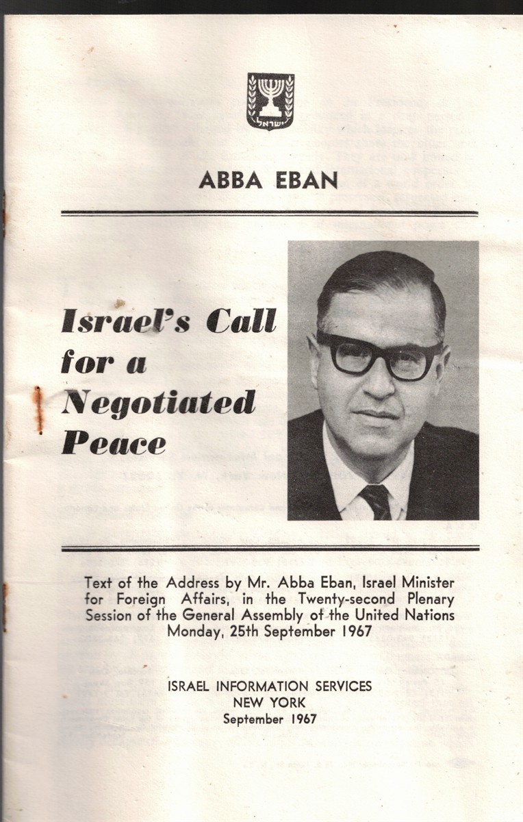 Image for Israels Call for a Negotiated Peace Israels Call for a Negotiated Peace