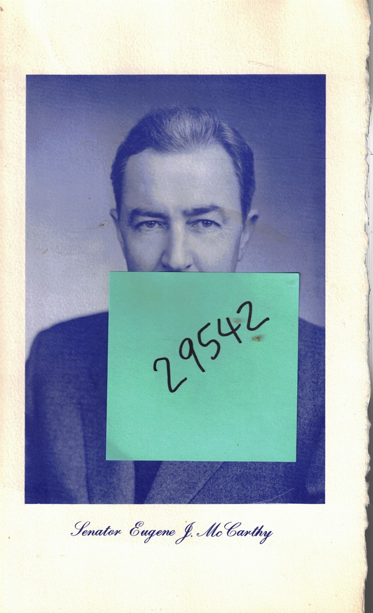 Image for Senator Eugene J. Mccarthy Senator Eugene J. Mccarthy