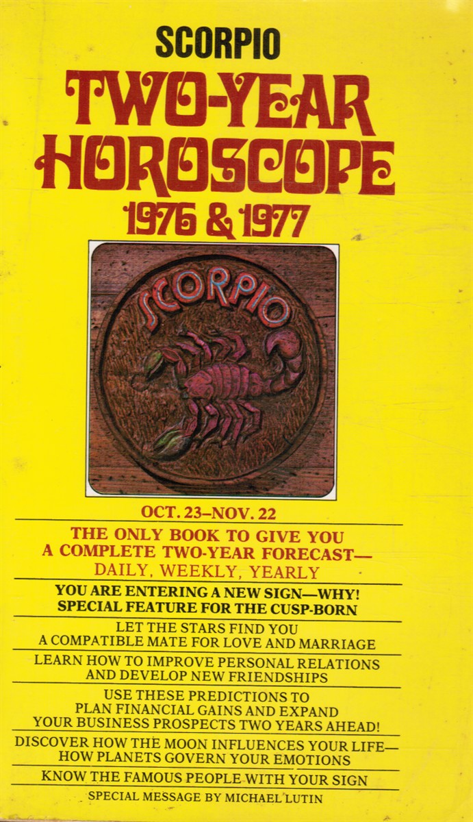 LUTIN, MICHAEL - Scorpio Two Year Horoscope 1976 & 1977