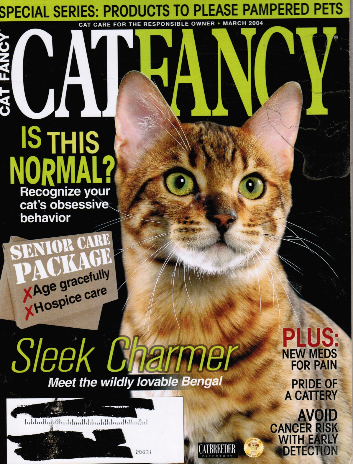 SUSAN LOGAN, EDITOR - Cat Fancy Magazine: March 2004