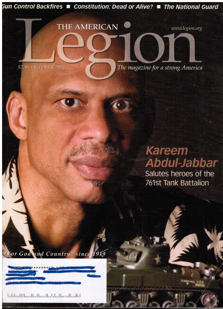 AMERICAN LEGION EDITORS - The American Legion Magazine: October 2004 Kareem Abdul-Jabbar (Cover)