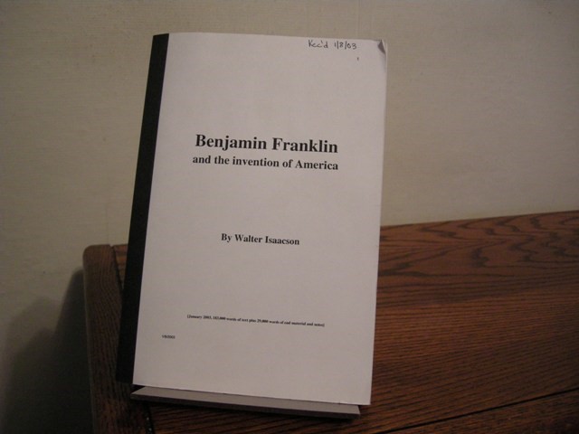 Benjamin Franklin and the Invention of America