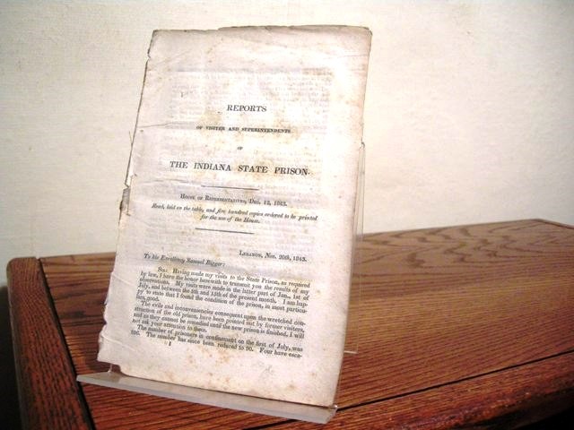 Reports of Visiter (sic) and Superintendents of the Indiana State Prison House of Representatives, Dec. 12, 1843.