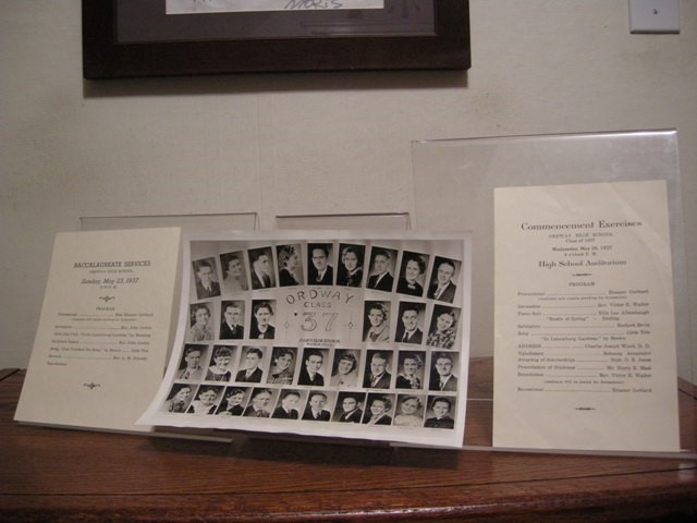 Baccalaureate Services and Commencement Exercises with Class Photo---Ordway High School Class of 1937 [Colorado]