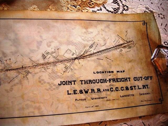 Location Map of Joint Through-Freight Cut-Off for Lake Erie & Western Railroad and Cleveland, Cincinnati, Chicago & St. Louis Railway