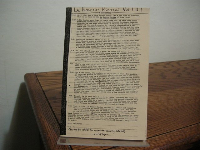 Le Beacon Review, Vol. 1, #1