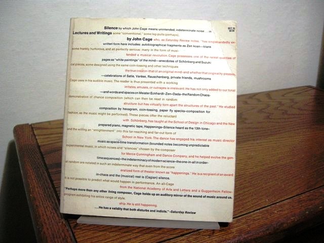 Silence: Lectures and Writings