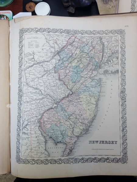 Image for 1855 Colton Map of the State of New Jersey