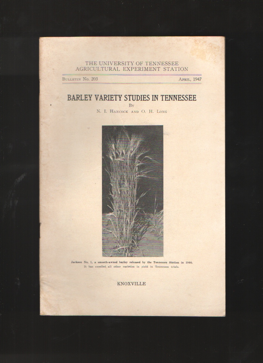 Image for Barley variety studies in Tennessee